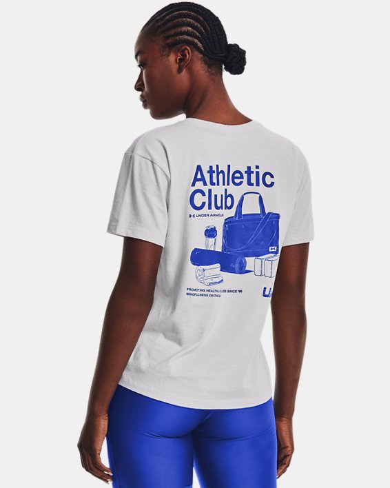 Women's UA Vintage Athletic Club Short Sleeve in Gray image number 1